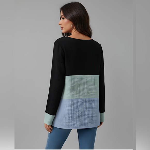 Cotton Tricolour Long Sleeve Shirt - Picture 4 of 8